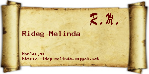 Rideg Melinda névjegykártya